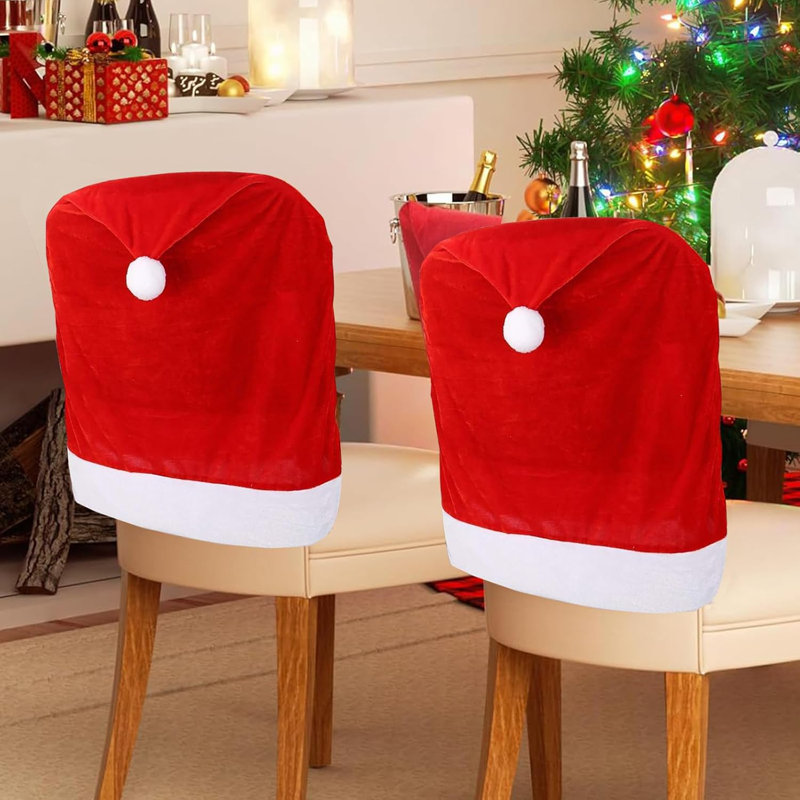 Santa hat chair covers for sale on sale